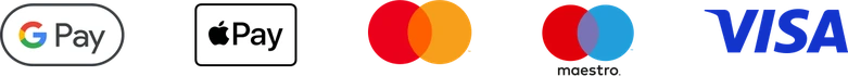 Elfogadott: Google Pay, Apple Pay, Mastercard, Maestro, Visa